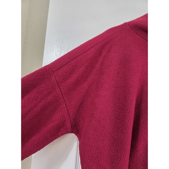 Anthropologie Oversized Slouchy Theresa Raspberry Red Cowl Neck Tunic Top Sz MP - Picture 5 of 14